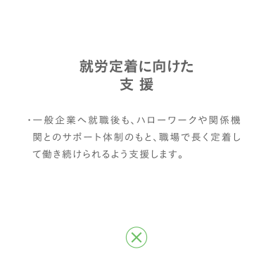 就労定着に向けた支援 詳細