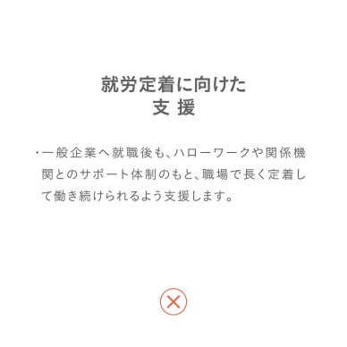 就労定着に向けた支援 詳細